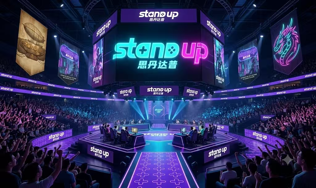 霓虹风格的游戏赛事场馆